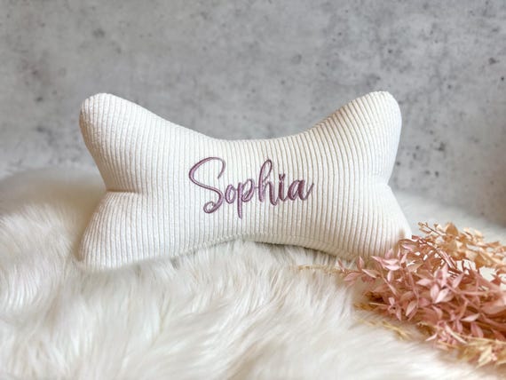Leseknochen Nackenkissen Lesekissen Cord creme