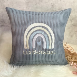 Pillow with name - rainbow - name pillow - personalized pillow - gift for birth - birth pillow - baptism - birthday boy