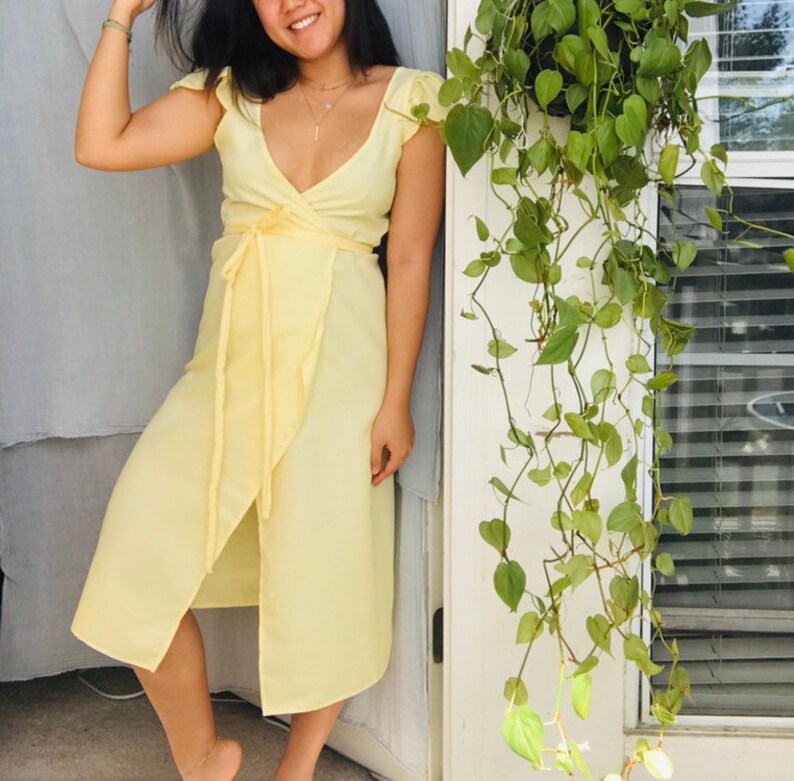sunflower wrap dress