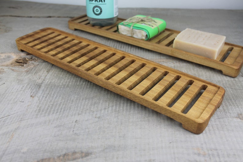 Extra Large Self Draining Teak Wooden Soap Dish Handmade Soap Etsy