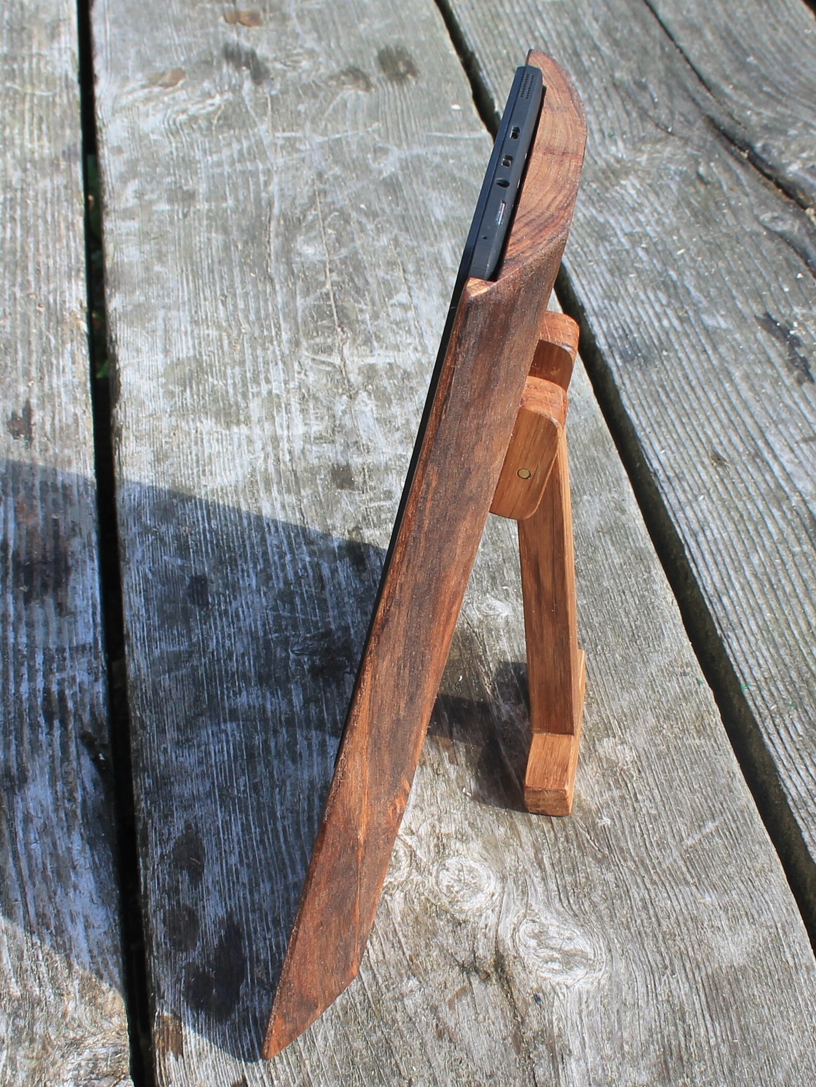 8 Inch Tablet Stand, Elm Tablet Stand, Rustic Tablet Stand, iPad Stand ...