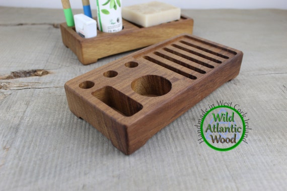 Portasapone In Legno Di Teak Naturale: Autodrenante, Per Bagno E Cucina, 9x7 Cm, Design Inclinato