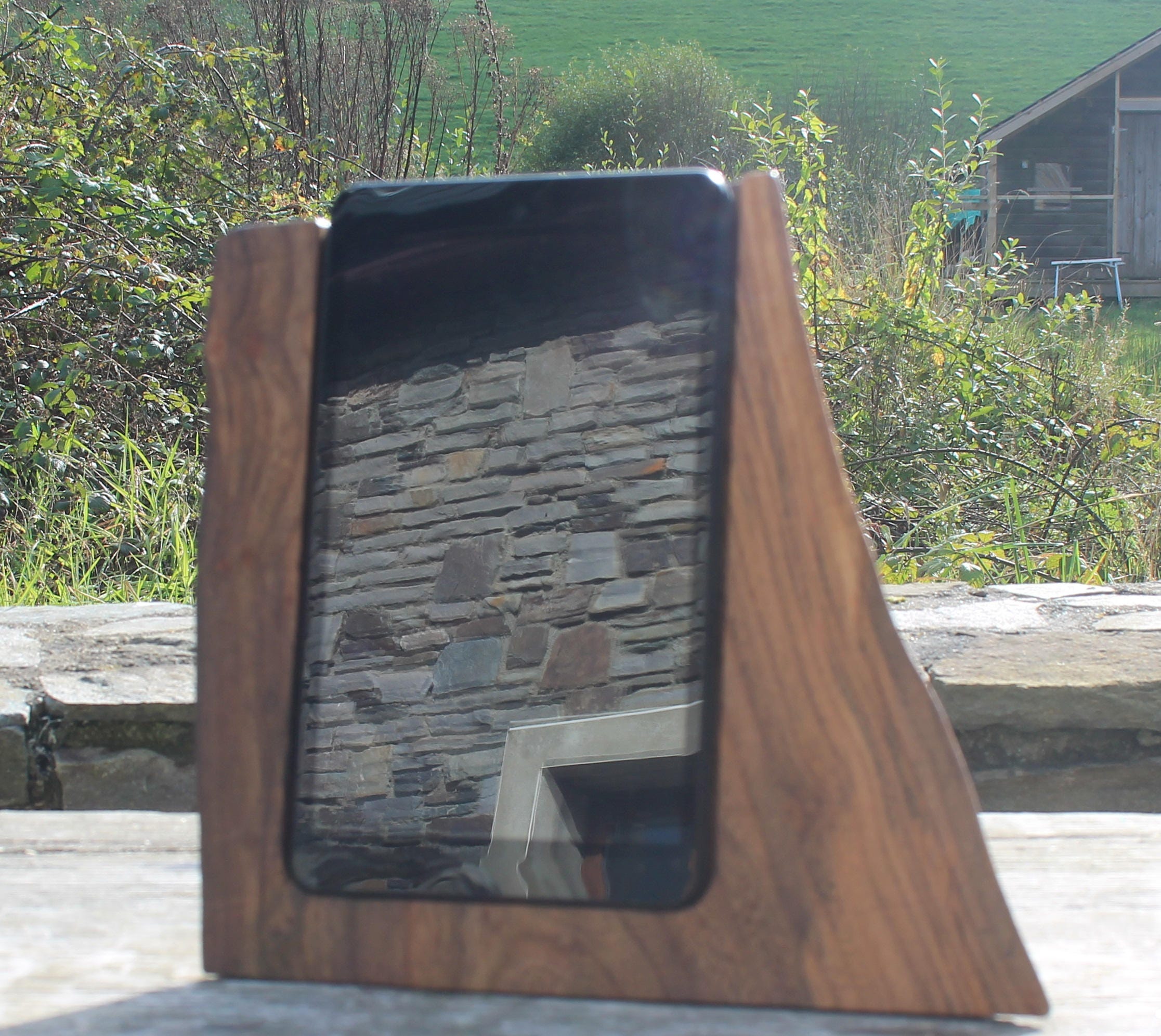 8 Inch Tablet Stand, Elm Tablet Stand, Rustic Tablet Stand, iPad Stand ...