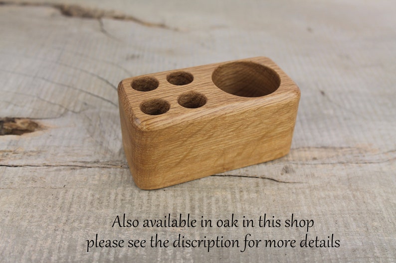 This desk caddy is also available in oak.