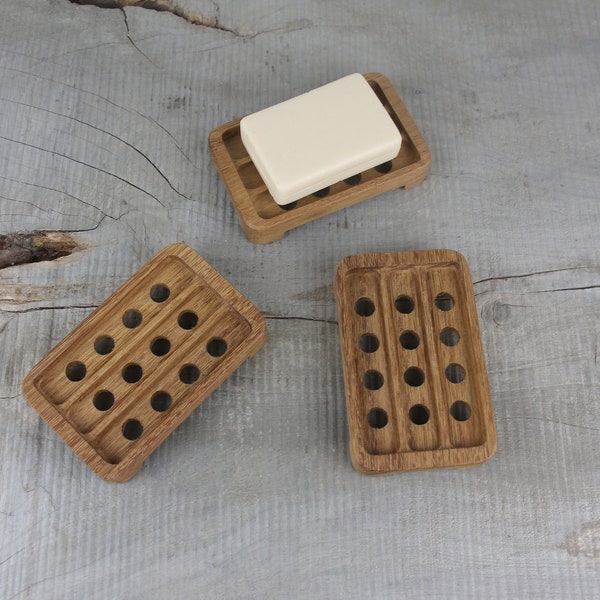 Wooden Draining Soap Dish, Teak Soap Dish, Wooden Soap Saver, Rustic Handmade Soap Tray, Soap Holder, Plastic Free