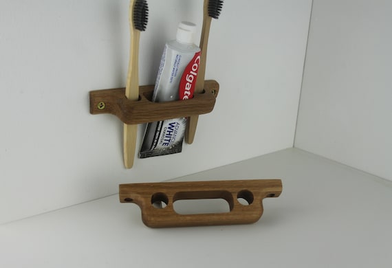 Organizador De Baño Para Cepillos De Dientes - Soporte Adhesivo De Pared Con Vaso Invertido, Drenaje Y Gran Capacidad