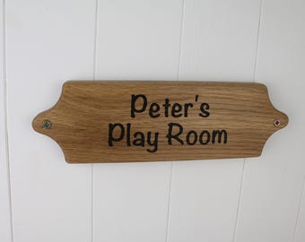 Personalised Solid Oak Ash Sign, Custom Engraved Rustic Plaque – Sustainable Handmade Gift