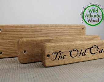 Personalized Oak Wood Sign Can Be Engraved With Your Own Message, Handmade Customized Wooden Signs.