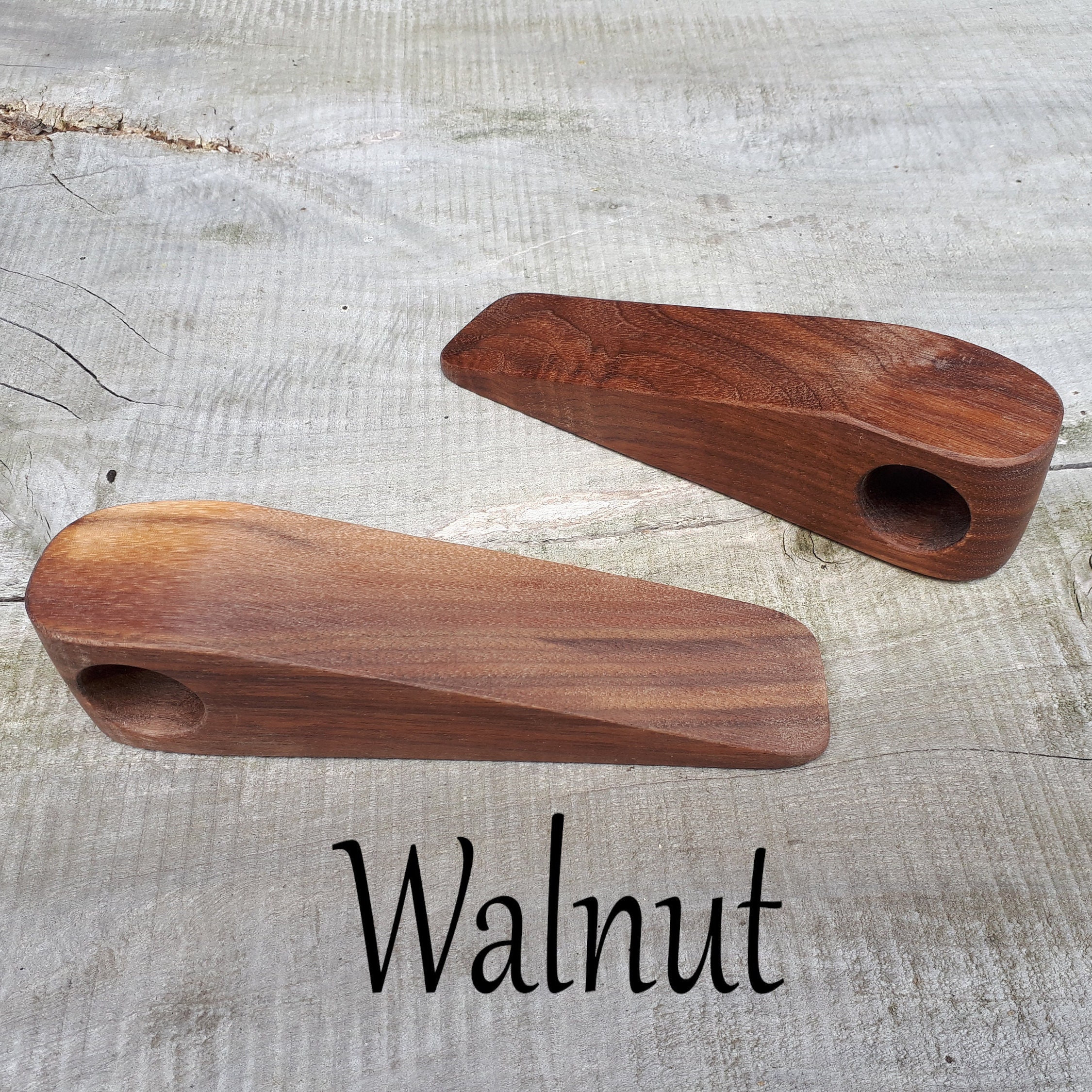 Solid Walnut Door Stop Door Stopper Personalized Wooden -  Israel