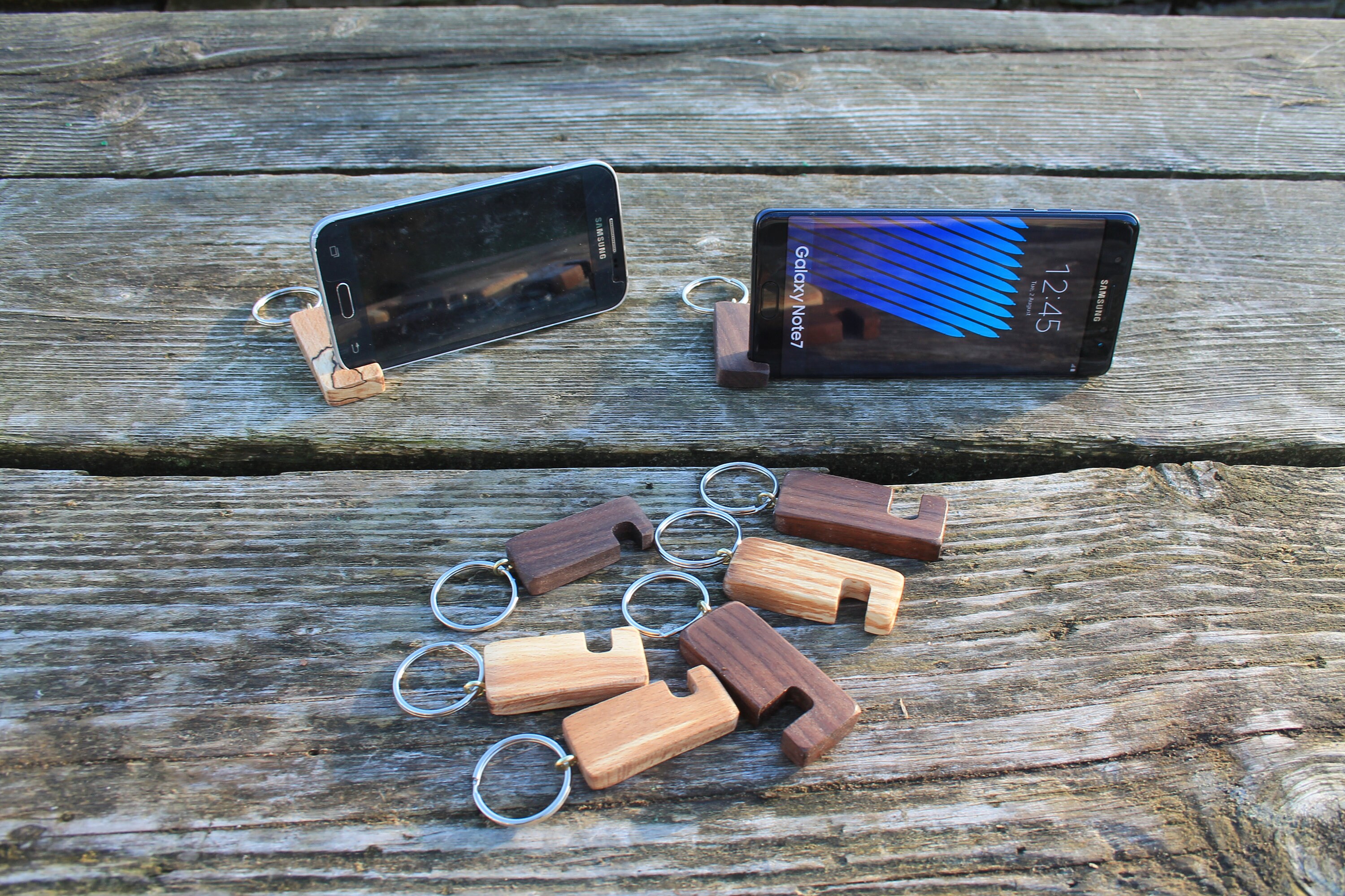 Wooden Keyring Phone Stand and Docking Station Iphone Stand Etsy UK