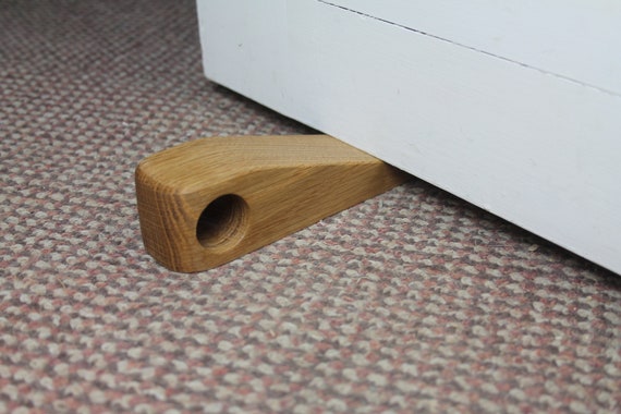 Solid Oak Door Stop Door Stopper Personalized Wooden Door -  Israel