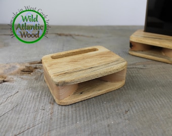 Passive Amplifier And Smartphone Stand Handmade From Spalted Beech And Ash Wood, Personalised Gift, Acoustic Speaker