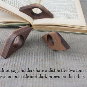 Wood Book Page Holder, Book Buddy, Thumb Page Holder, Book Lover Gift, Reading Aid, Personalized Gift image 3