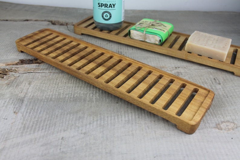 Extra Large Self Draining Teak Wooden Soap Dish Handmade Soap Etsy
