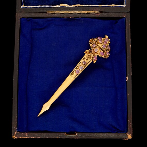Antique Victorian Sterling Silver Gold Kondakoora
