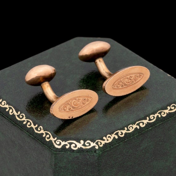 Antique Vintage Art Nouveau Sterling Silver SWR Monogram MENS Cufflinks 11.8g