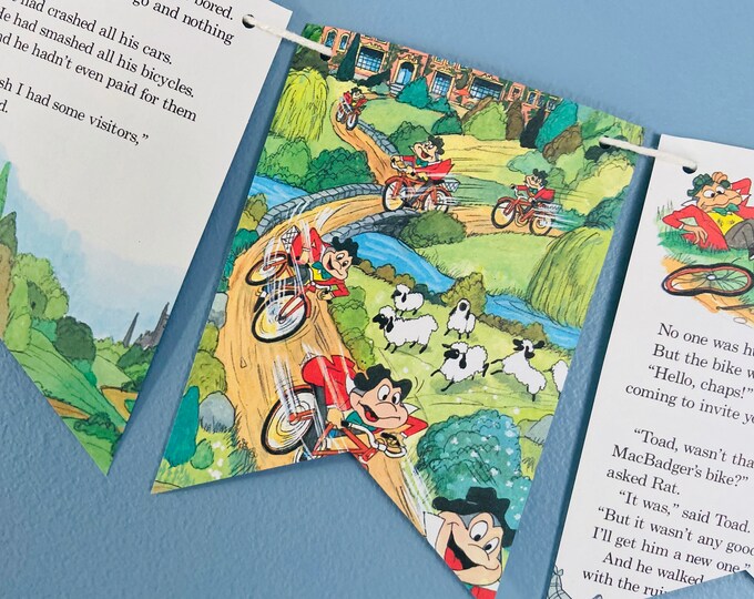 A Scare for Mr. Toad Garland Story Book Pages Bunting Pennants Nursery ...