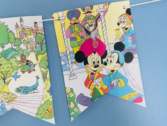 Mickey Aladdin And His Magic Lamp Party Pack Garlands Etsy Mickey Aladdin And His Magic Lamp Party Pack Garlands Etsy