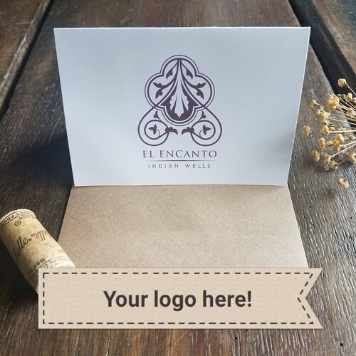 Your Logo Here Business Stationery Personalized Note Cards Etsy