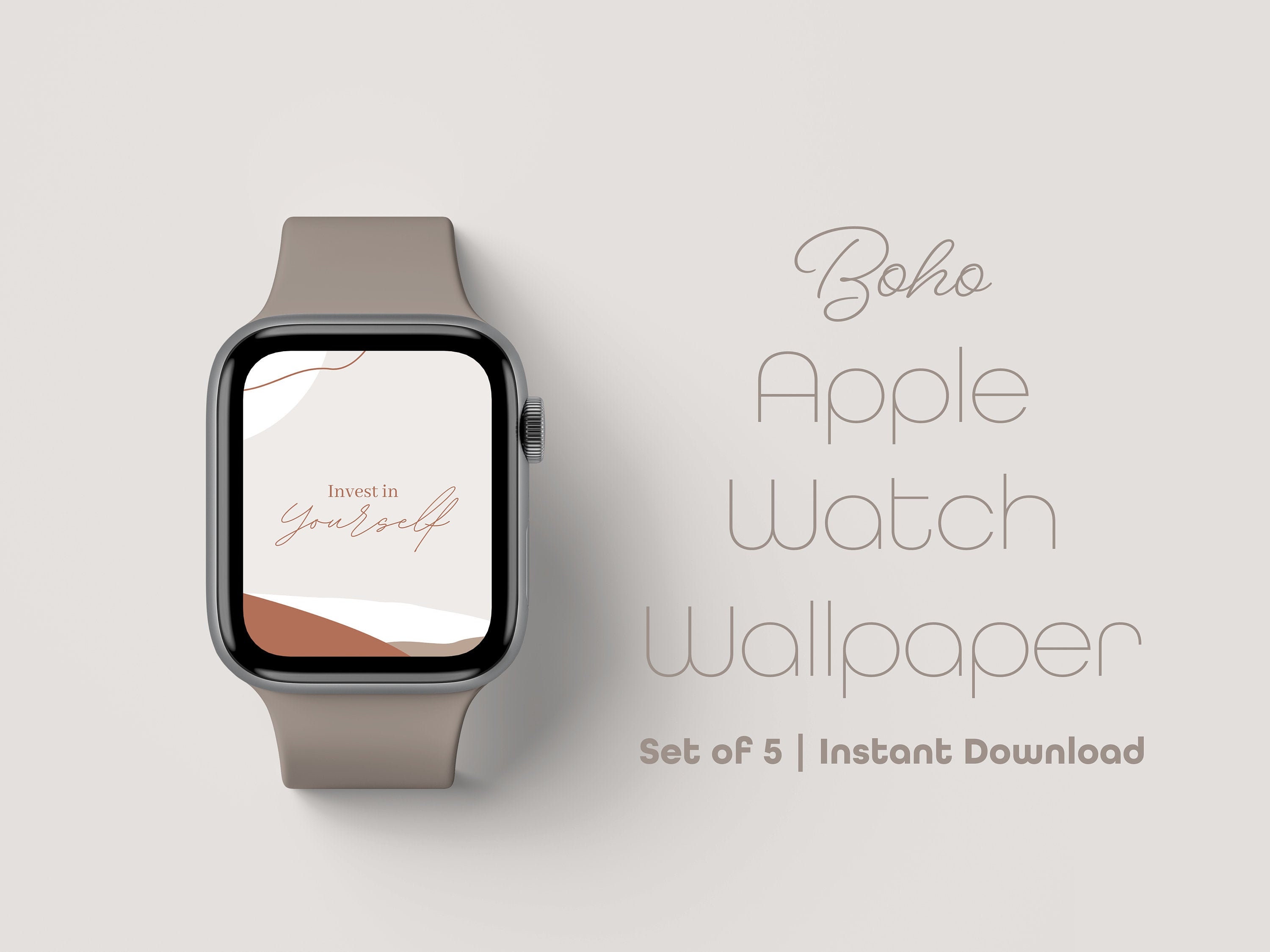 Boho Apple Watch Wallpaper Neutral Apple Watch Background - Etsy