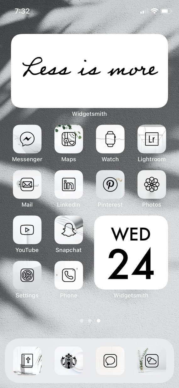 Minimalist iPhone iOS 14 App Icons, Aesthetic app icons for iPhone iOS 14  65 set pack Widget Background