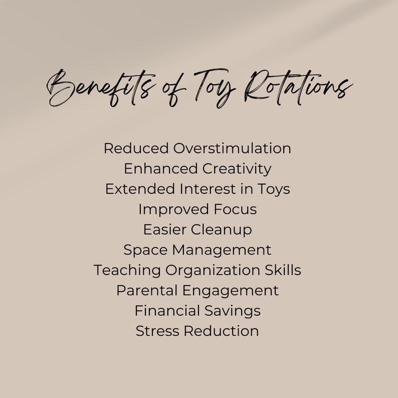 Organize Playtime: Toy Rotation Schedule Template - Instant Download ...