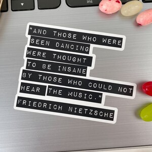 Bookish Stickers, Friedrich Nietzsche Quote, Gift for Reader bild 3