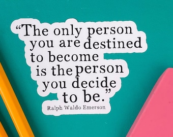Graduation Gifts, Ralph Waldo Emerson, "The Only Person", Laptop Decal