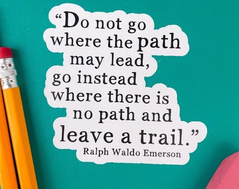 Emerson Quote Sticker, Vinyl Laptop Decal, Graduation Gift