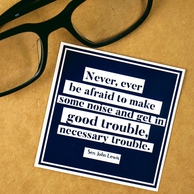 John Lewis Get in Good Trouble Laptop Decal Etsy