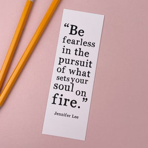 Literary Bookmark, Be Fearless, Book Club Gifts