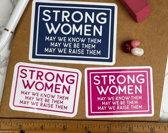 Strong Women Vinyl Sticker: Inspirational Laptop Decal