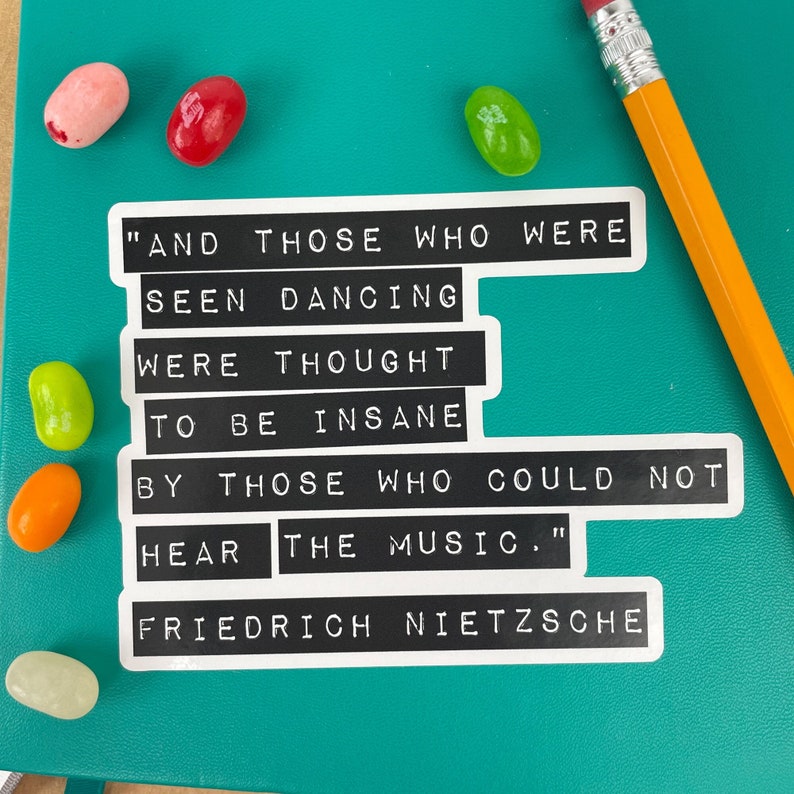 Bookish Stickers, Friedrich Nietzsche Quote, Gift for Reader bild 1