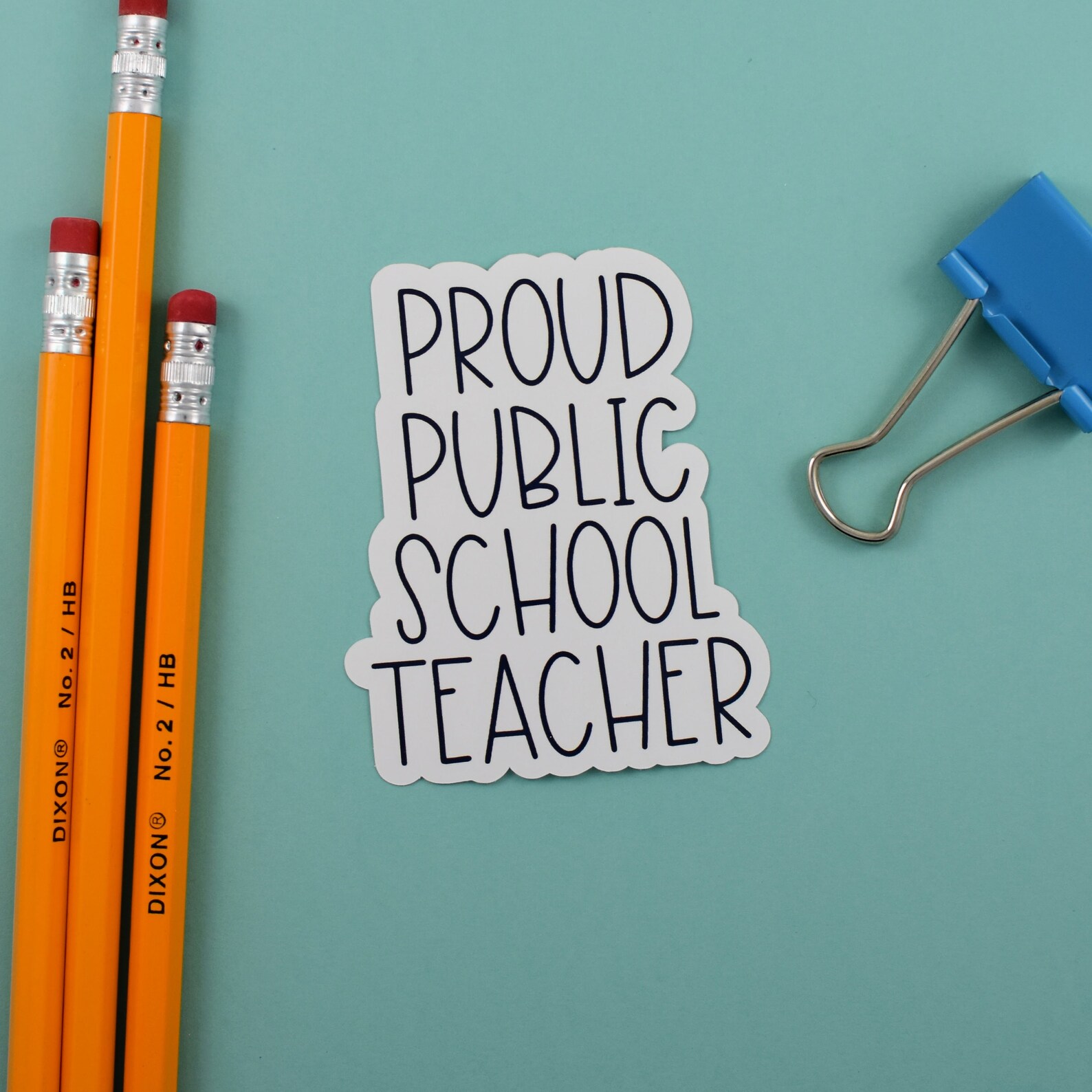 Teacher Stickers Proud Public School Teacher Sticker Laptop Etsy
