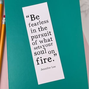 Literary Bookmark, Be Fearless, Book Club Gifts