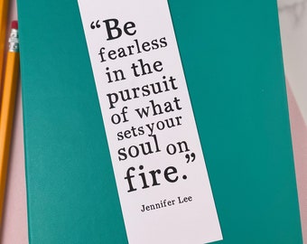 Literary Bookmark, Be Fearless, Book Club Gifts