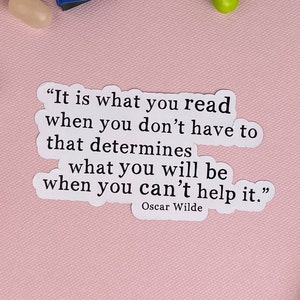 Oscar Wilde, What You Read, Literary Quotes, Book Club Gifts image 1