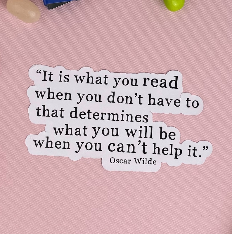 Oscar Wilde, What You Read, Literary Quotes, Book Club Gifts image 1