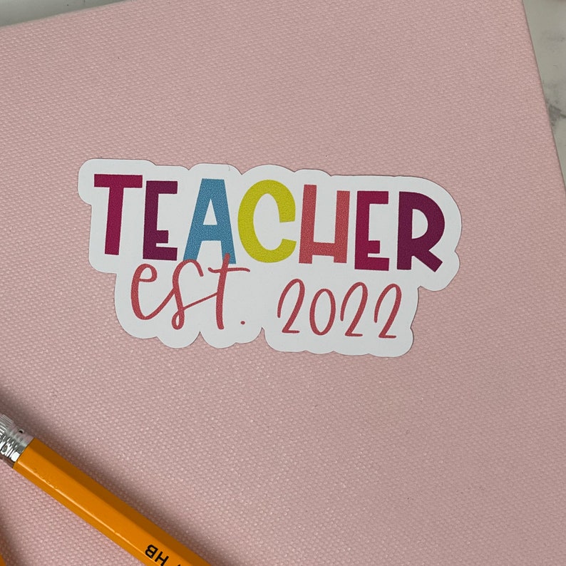 Teacher Gifts, Laptop Stickers, Teacher Established image 3