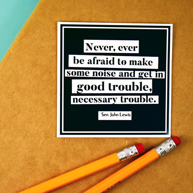 John Lewis Get in Good Trouble Laptop Decal Etsy