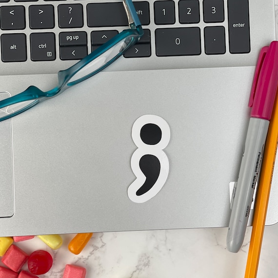 Semi-Colon Stickers Mental Health Matters Laptop Stickers | Etsy