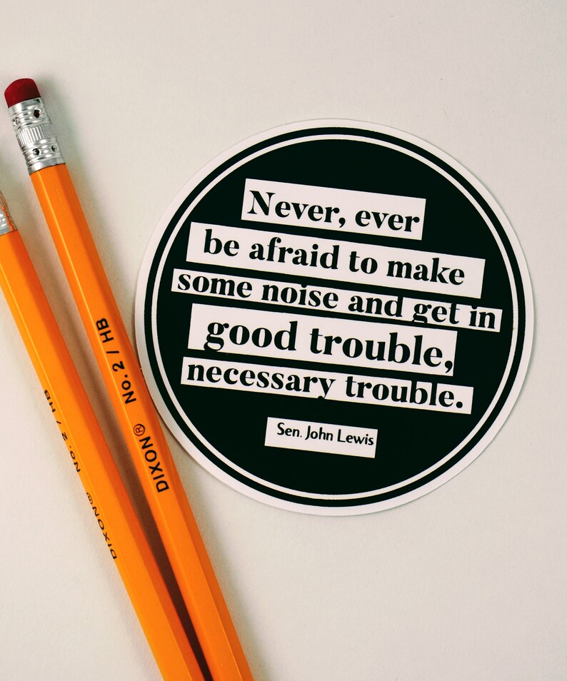 John Lewis Get in Good Trouble Laptop Decal Etsy