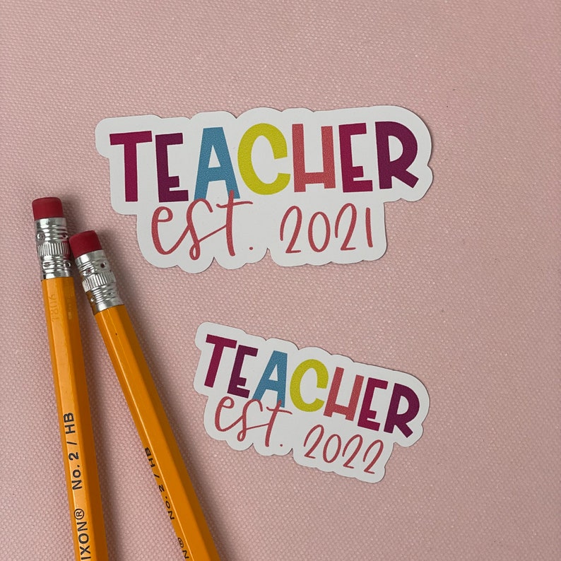 Teacher Gifts, Laptop Stickers, Teacher Established image 2