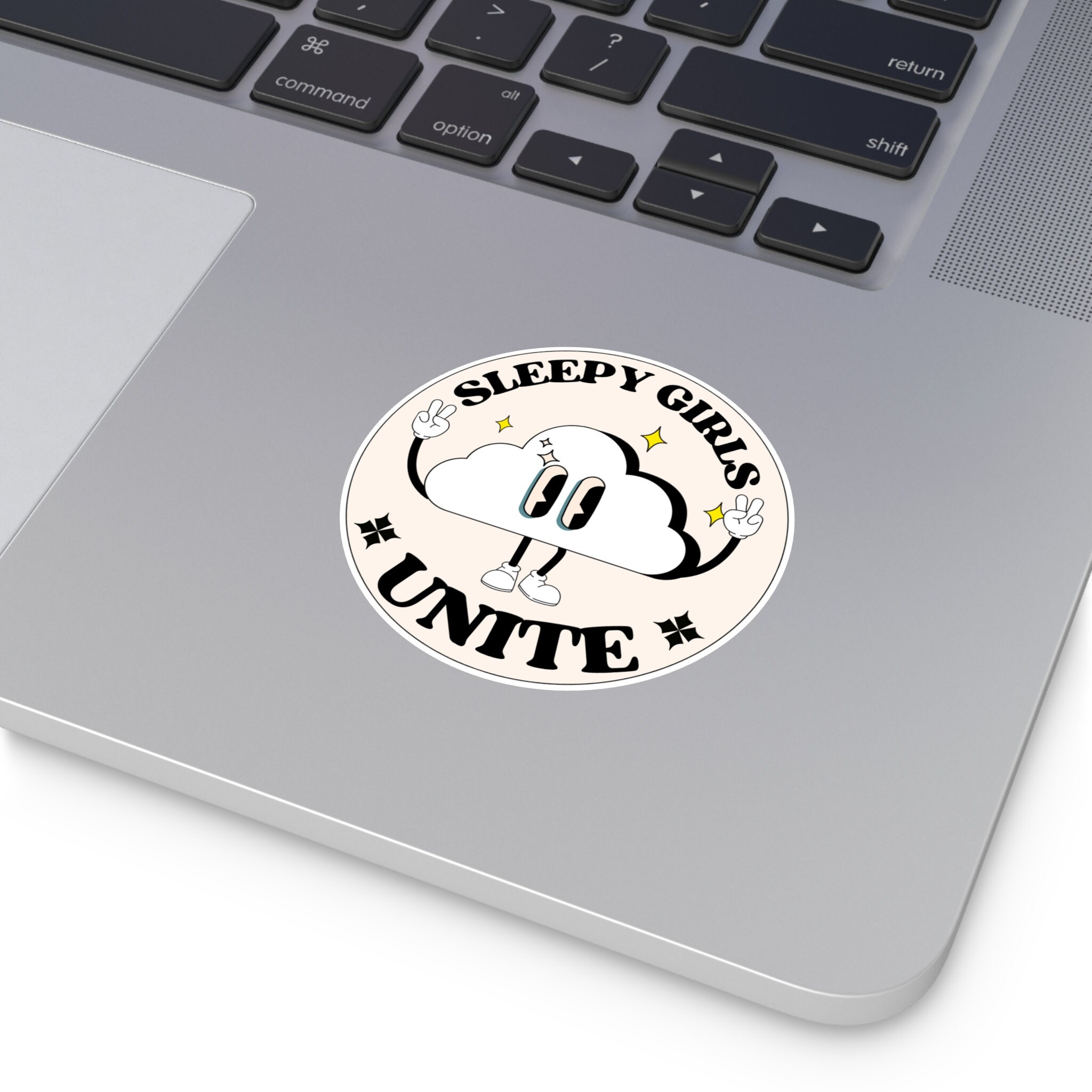 Sleepy Cloud Round Vinyl Stickers - Etsy