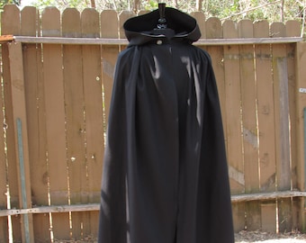 Black Hooded Cape