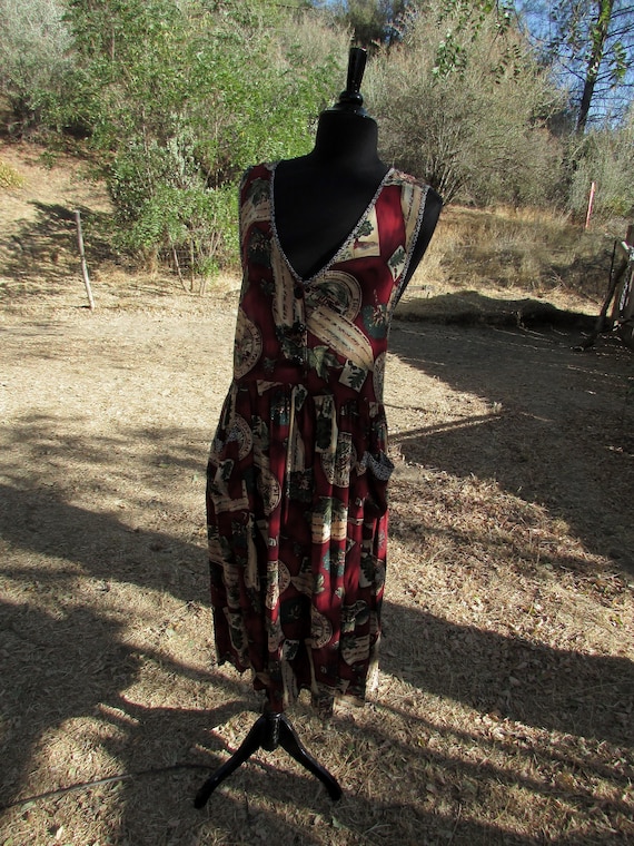 Unique print Rust Overdress - image 1