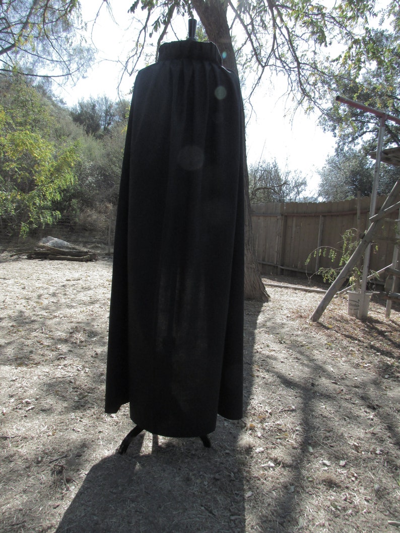 Black Cape Standup Collar Etsy