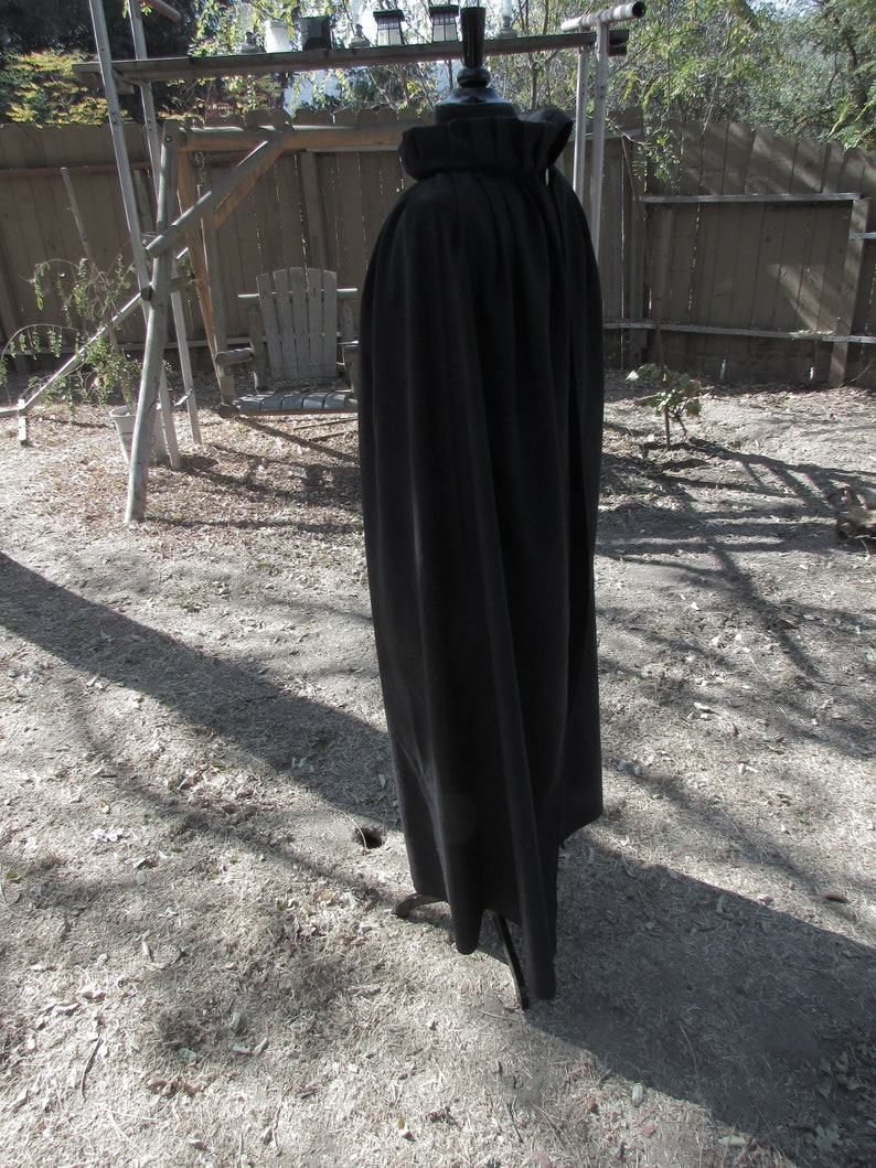 Black Cape Standup Collar Etsy