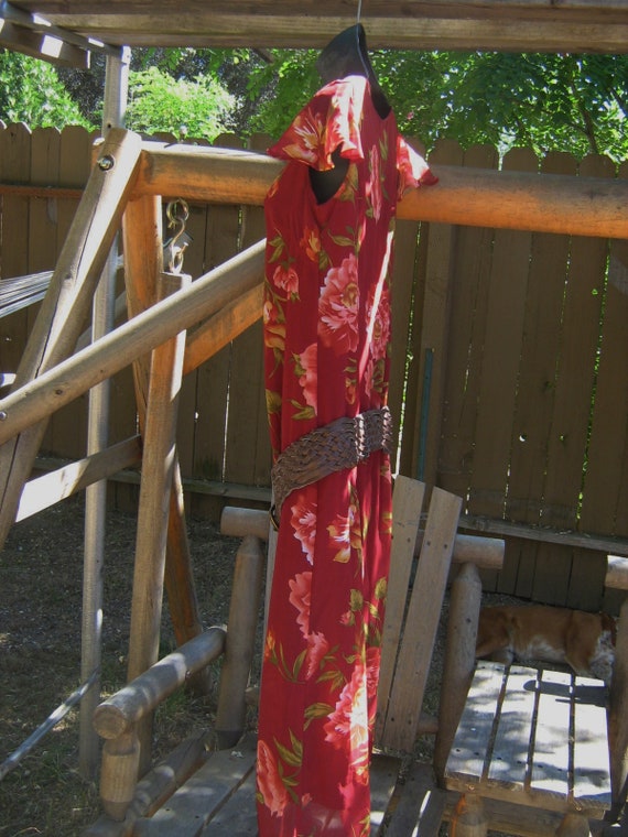 Rust Flower Print Sheath - image 3