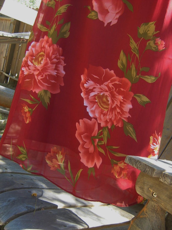 Rust Flower Print Sheath - image 5